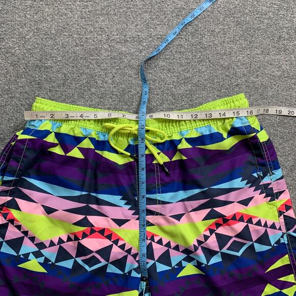 Neff Shorts Mens L Large Geometric Untraditional Hot Tub Unlined Swim Trunks - Picture 7 of 13